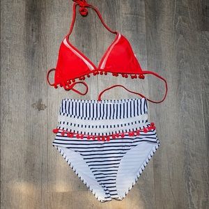 High waisted bikini set